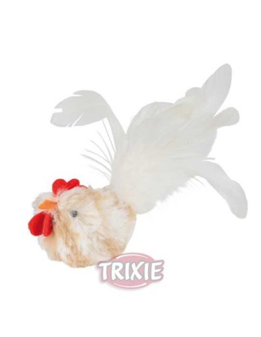 TRIXIE GALLINA BLANCA CON CATNIP Y SONIDO 8 CM - 2