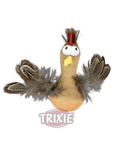 TRIXIE POLLO ROLY-POLY PLUMAS Y SONIDO 10 CM - 2