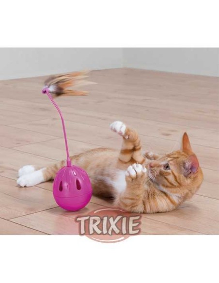 TRIXIE HUEVO POP-UP CON PLUMAS DE PLÁSTICO FUCSIA Ø7 X 24 CM - 4