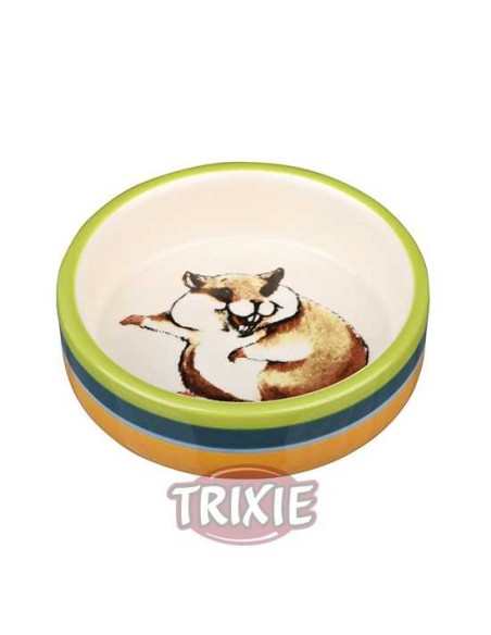 TRIXIE COMEDERO CERÁMICO HÁMSTER RIENDO Ø8 CM / 80 ML - 2