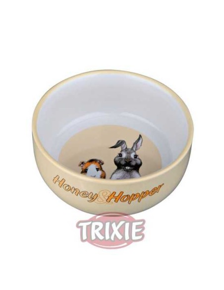 TRIXIE COMEDERO CERÁMICO HONEY & HOPPER Ø11 CM / 250 ML - 3