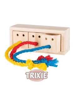 TRIXIE CUBO DE SNACKS MADERA 16 X 16 X 7 CM - 2