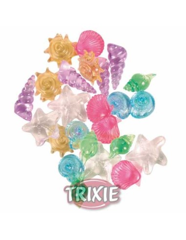 TRIXIE CONCHAS MOLUSCOS CRISTAL MULTICOLOR (24 UNIDADES)