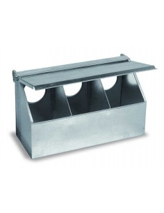 COPELE COMEDERO DE CHAPA PARA PALOMAS Y PERDICES - 3 HUECOS 3 - 2