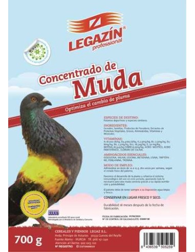 LEGAZÍN PROFESSIONAL CONCENTRADO DE MUDA PALOMAS - 700 GR 700 GR - 2