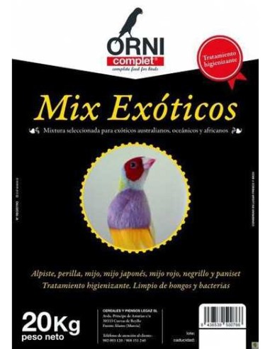 ORNI COMPLET MIX EXÓTICOS 4 KG 20 KG 1 KG - 2