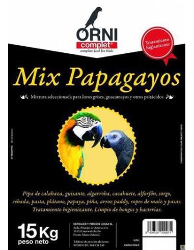 ORNI COMPLET MIX PAPAGAYOS 15 KG 800 GR - 2