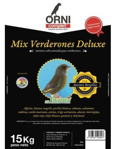 ORNI COMPLET MIX VERDERONES DELUXE 4 KG 15 KG - 2