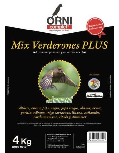 ORNI COMPLET MIX VERDERONES PLUS 4 KG 15 KG - 2