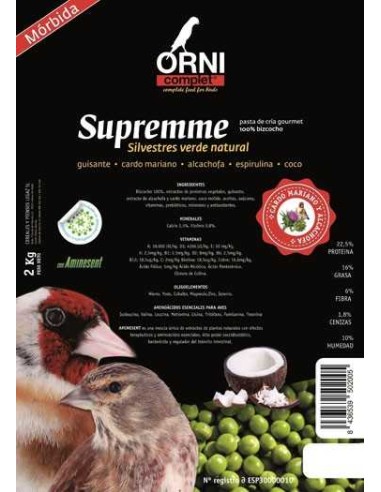 ORNI COMPLET SUPREMME VERDE NATURAL MÓRBIDA - 2 KG 2 KG - 2