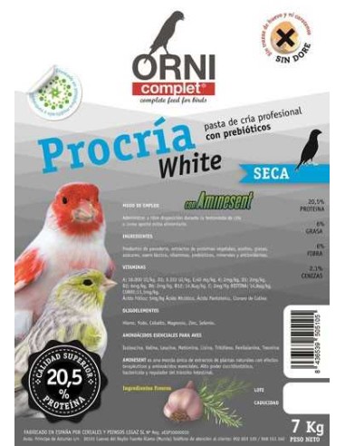 ORNI COMPLET PROCRÍA WHITE SECA 4 KG 800 GR 7 KG - 2