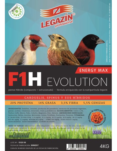 LEGAZÍN PIENSO F1H EVOLUTION 4 KG 800 GR - 2