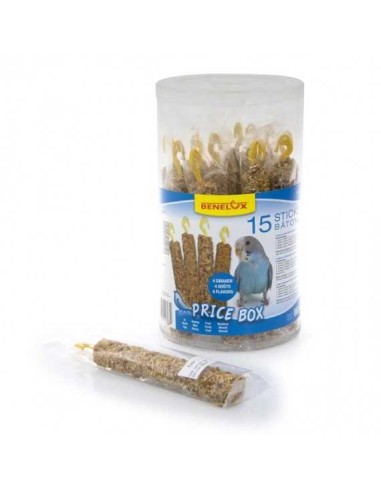 BENELUX STICKS 4 SABORES PERIQUITOS - 15 UNIDADES - 2