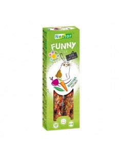 NESTOR STICKS FUNNY CON VERDURAS PARA CONEJOS Y ROEDORES 115G (2 UNID.) - 2