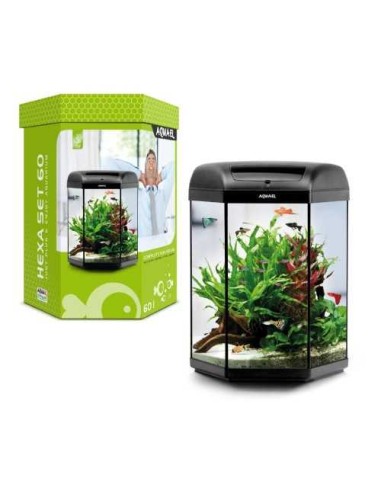 AQUAEL ACUARIO COMPLETO HEXA NEGRO 