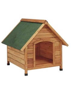 COPELE CASETA DE MADERA PARA PERROS A 2 AGUAS M L S - 2