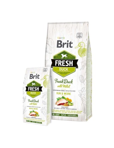 BRIT FRESH DUCK & MILLET ACTIVE RUN WORK 12 KG 2 5 KG - 2