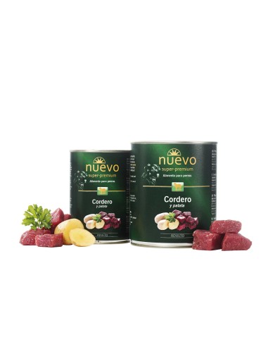 NUEVO ADULTO CORDERO Y PATATA PARA PERROS - 800 GR 3 UNIDADES 1 UNIDAD 6 UNIDADES - 2