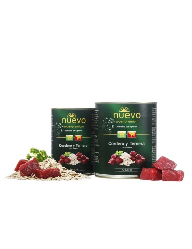 NUEVO SENIOR CORDERO Y AVENA PARA PERROS - 800 GR 3 UNIDADES 1 UNIDAD 6 UNIDADES - 2