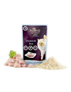 NUEVO LIGHT POLLO Y ARROZ PARA GATOS - 85 GR 1 UNIDAD 4 UNIDADES 8 UNIDADES 16 UNIDAD - 2