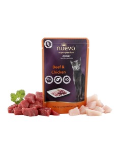 NUEVO ADULTO TERNERA Y POLLO PARA GATOS - 85 GR 1 UNIDAD 4 UNIDADES 8 UNIDADES 16 UNIDAD - 2