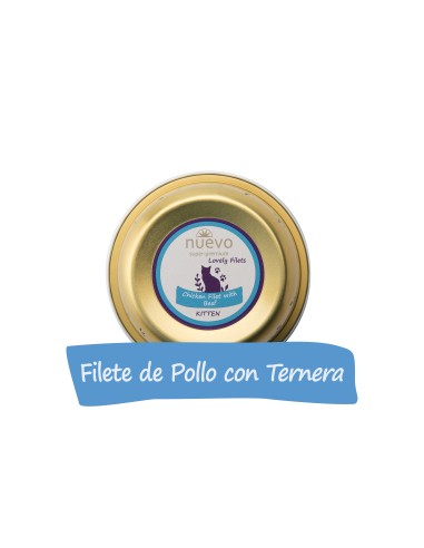 NUEVO JUNIOR FILETE POLLO Y TERNERA PARA GATOS - 85 GR 1 UNIDAD 6 UNIDADES 12 UNIDADES - 2