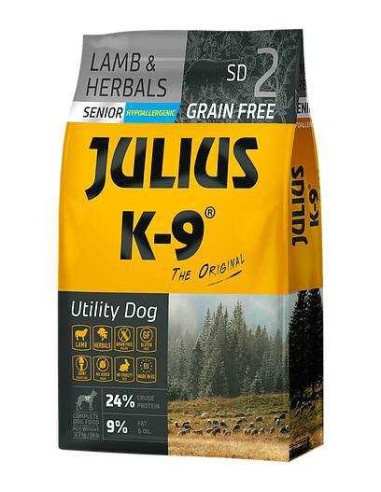 JULIUS K-9 UTILITY DOG SENIOR/LIGHT CORDERO Y HIERBAS 3 KG 10 KG 340 GR - 2