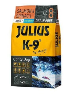 JULIUS K-9 UTILITY DOG ADULTO SALMON Y ESPINACAS 3 KG 10 KG 340 GR - 2