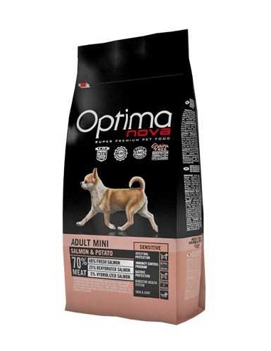 OPTIMA NOVA ADULT MINI SALMÓN Y PATATA 2 KG 8 KG 800 GR - 2
