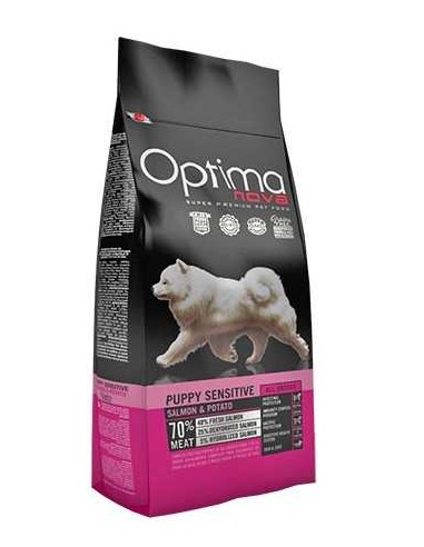OPTIMA NOVA PUPPY SENSITIVE SALMÓN Y PATATA 2 KG 12 KG 800 GR - 2