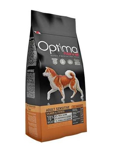 OPTIMA NOVA ADULT SENSITIVE SALMÓN Y PATATA 2 KG 12 KG 800 GR - 2