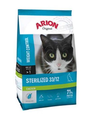 ARION ORIGINAL CAT STERILIZED CHICKEN 33/12 2 KG 7 5 KG 300 GR - 2