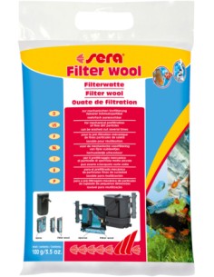 SERA FILTER WOOL PERLÓN PARA FILTRADO 100 GR - 2