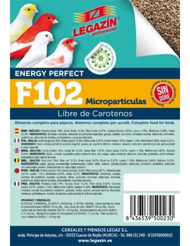 LEGAZÍN PIENSO F102 MICROPARTÍCULAS 4 KG 800 GR - 2