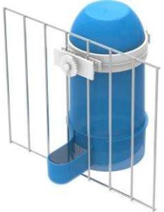 COPELE COMEDERO / BEBEDERO CON SOPORTE PARA AVES - 800 ML BLANCO AZUL - 2 2