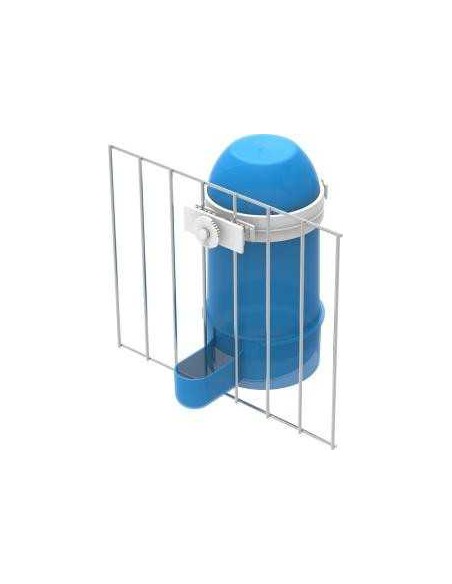 COPELE COMEDERO / BEBEDERO CON SOPORTE PARA AVES - 800 ML BLANCO AZUL - 3