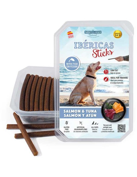 MEDITERRANEAN NATURAL IBERICAS STICKS SALMÓN Y ATÚN 800 GR 350 GR - 2