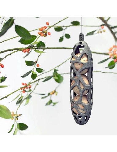 FAUNA PORTA-BOLAS DE GRASA PAJAROS SAM PLÁSTICO RECICLADO - 2