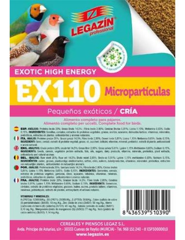 LEGAZÍN PIENSO EX110 MICROPARTÍCULAS 4 KG 800 GR - 2