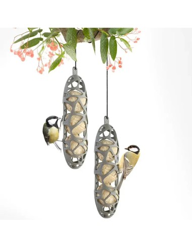 FAUNA PORTA-BOLAS DE GRASA PAJAROS SAM PLÁSTICO RECICLADO - 4