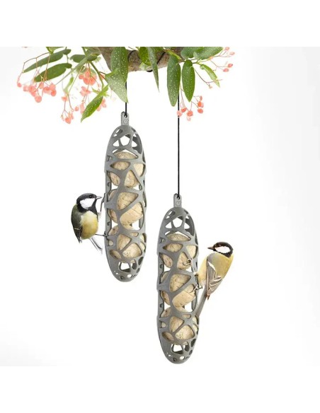 FAUNA PORTA-BOLAS DE GRASA PAJAROS SAM PLÁSTICO RECICLADO - 4