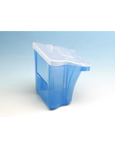 MOLDES AVE COMEDERO TULIPA PESTAÑA AZUL TAPADERA TRANSPARENTE 