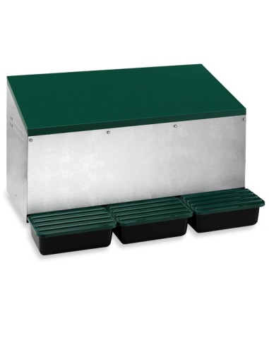 GAUN PONEDERO EXTERIOR CON CUBETA - 3 DEPARTAMENTOS 