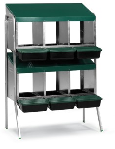 GAUN PONEDERO CON CUBETA Y PATAS - 6 DEPARTAMENTOS 