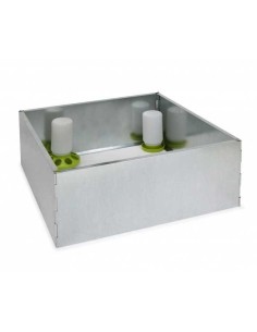 GAUN PARQUE PARA POLLITOS GALVANIZADO 63 X 63 X 28 CM - 2