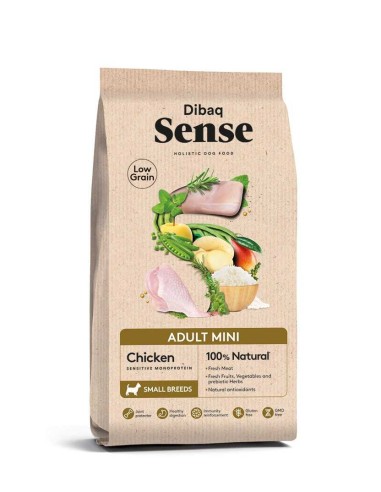 DIBAQ SENSE ADULT MINI POLLO LOW GRAIN 2 KG 500 GR - 2