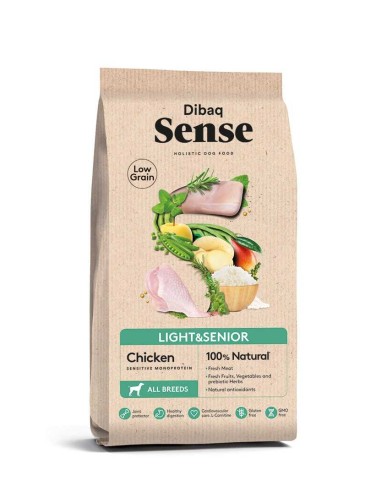 DIBAQ SENSE LIGHT & SENIOR POLLO LOW GRAIN 2 KG 12 KG - 2
