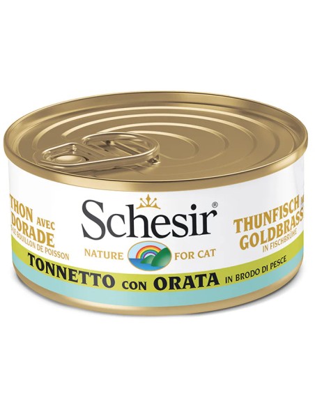 SCHESIR ATÚN CON DORADA EN CALDO DE COCCIÓN PARA GATOS - 70 GR (14 UNIDADES) 14 X 70 GR - 2