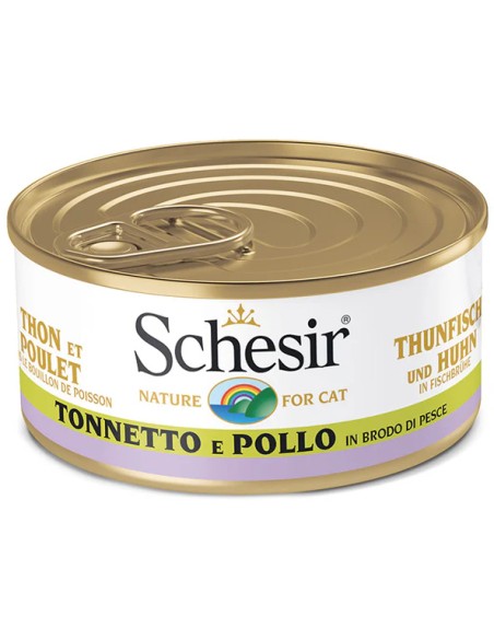 SCHESIR ATÚN CON POLLO EN CALDO DE COCCIÓN PARA GATOS - 70 GR (14 UNIDADES) 14 X 70 GR - 2
