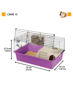 FERPLAST JAULA COBAYAS CAVIE 15 - 70 X 47 X 37,5 CM 2